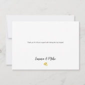 花嫁結婚式の日のタイムラインのイベントプログラム (裏面)