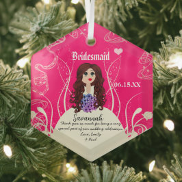 花嫁結婚形見 ガラスオーナメント