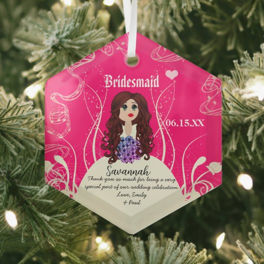 花嫁結婚形見 ガラスオーナメント (インサイチュ)