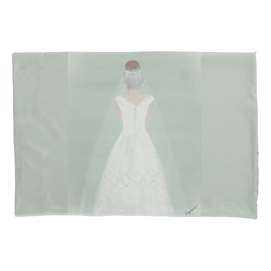 花嫁結婚服 枕カバー (正面)