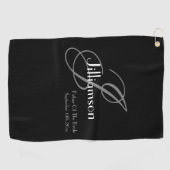 花嫁結婚贈り物モノグラムのモダン父 ゴルフタオル (横)