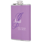 花嫁結婚贈り物モノグラムの母カッコいい フラスク (左)