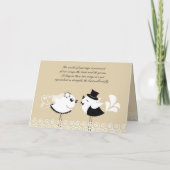 『花嫁結婚&花婿の鳥たちが招待状カード』 招待状 (裏面)