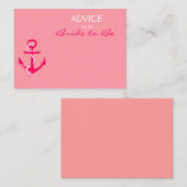 花嫁航海のがカードになるピンクのアドバイス アドバイスカード (正面/裏面)