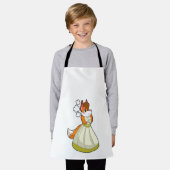 花嫁衣裳のキツネ.PNG エプロン (着用した状態)