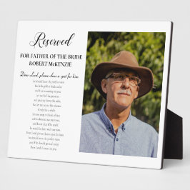 花嫁親愛の父の主フォトメモリアル結婚ズ フォトプラーク