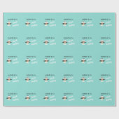 花嫁誕生日祝ティアラパーティーパーソナライズされた ラッピングペーパー (フラット)