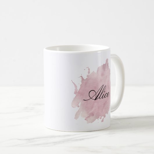 花嫁赤面結婚の服モノグラム コーヒーマグカップ (正面右)