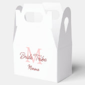 花嫁部族のイニシャル　赤　シンプル　ミニ フェイバーボックス (オープン)