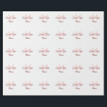 花嫁部族のイニシャル 赤 シンプル ミニ ラッピングペーパー<br><div class="desc">美しいデザイン</div>