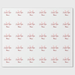 花嫁部族のイニシャル　赤　シンプル　ミニ ラッピングペーパー