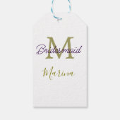 花嫁部族のモノグラム　シンプルなゴールドのp ギフトタグ (裏面)