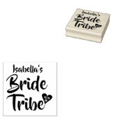 花嫁部族の日付ハート パーソナライズされた ラバースタンプ (押印)