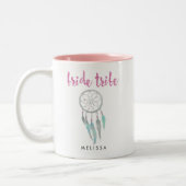 花嫁部族の水の色のドリームキャッチャー花嫁メイド ツートーンマグカップ (左)