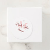 花嫁部族イニシャル赤い結婚前のお茶会シンプルミニ フェイバータグ (インサイチュ)