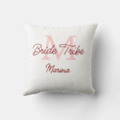 花嫁部族イニシャル 赤い結婚前のお茶会 シンプル ミニ クッション (裏面)