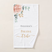 花嫁部族バラ金ゴールドフローラユーカリ緑 バスタオルセット (ハンドタオル)