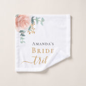 花嫁部族バラ金ゴールドフローラユーカリ緑 バスタオルセット (ウォッシュタオル)