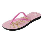 花嫁部族ビーチサンダルズウィズモノグラムタイポグラフィ ビーチサンダル (アングル)