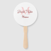 花嫁部族モノグラムレッドブライダルシャワーシンプルミニ ハンドファン (裏面)