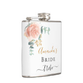 花嫁部族 ピンクの花 ユーカリ Bachelorette フラスク (右)