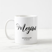 花嫁部族 現代 ミニマルな ブライズメイド パーティー コーヒーマグカップ (左)