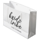 花嫁部族 | 結婚 花の少女 現代 ラージペーパーバッグ (正面アングル)