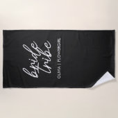 花嫁部族 |行き先のウェディングフラワーガール ビーチタオル (正面)