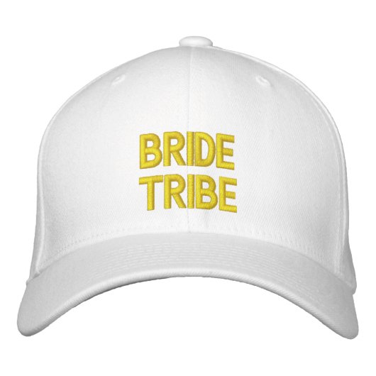 花嫁部隊 ゴールド タイポグラフィー ブライズメイドパーティー 刺繍入りキャップ (正面)