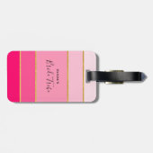 花嫁部隊 ピンクとゴールドのバチェロレッテ ラゲッジタグ (裏面横)