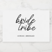 花嫁部隊 | ブライズメイド 現代的 スパークリングワインラベル (シングルラベル)