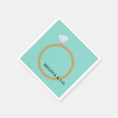 花嫁金ゴールドダイヤモンドリングや輪ブライダルシャワーパーティー スタンダードカクテルナプキン (角)