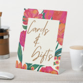 花嫁開花フローラブライダルシャワーカードとギフト 台座サイン (インサイチュ)