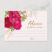 花嫁開花ブライダルシャワーアドバイスエンクロージャカード エンクロージャーカード (正面)