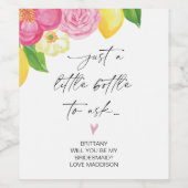 花嫁頼の贈り物フローラ ワインラベル (シングルラベル)