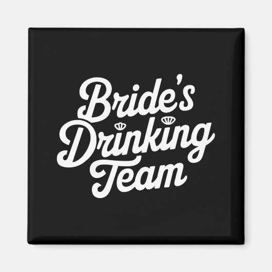 花嫁飲酒チーム  ブライズルームパーティー 面白い結婚式 マグネット (正面)