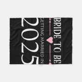 花嫁2025年結婚婚約契約 フリースブランケット (正面(横))
