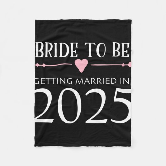 花嫁2025年結婚婚約契約 フリースブランケット (正面)
