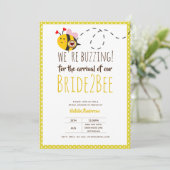 花嫁2 BEEかわいい黄色結婚のブライダルシャワー 招待状 (スタンド正面)