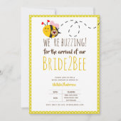 花嫁2BEEブライダルシャワービーの到着のためのブッシング 招待状 (正面)