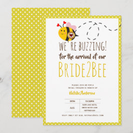 花嫁2BEEブライダルシャワービーの到着のためのブッシング 招待状