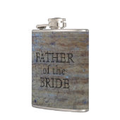 花嫁|の素朴な結婚式木穀物の父 フラスク (左)