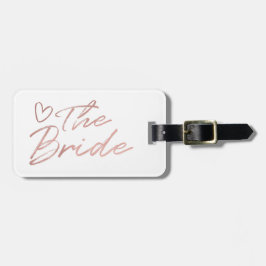 花嫁-ばら色の金ゴールドフェイクなホイルの荷物のラベル ラゲッジタグ