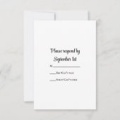 花嫁、カウボーイブーツ、ひまわり牧場ウェディングRSVP 出欠カード (裏面)