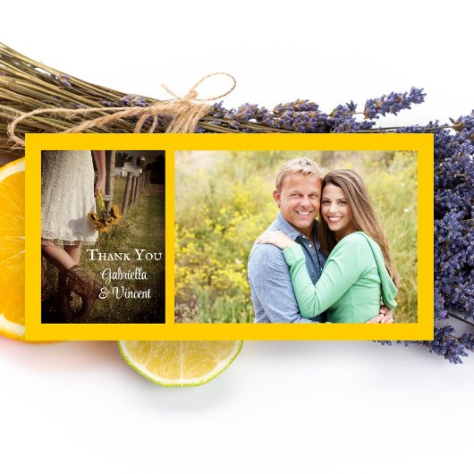 花嫁、カウボーイブーツ、ひまわり結婚の感謝 サンキューカード