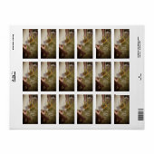 花嫁、カウボーイブーツ、ひまわり結婚の感謝 ラベル (フルシート)