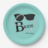 花嫁&カンパニーダイヤモンドティアラパーティーシャワー ペーパープレート (正面)