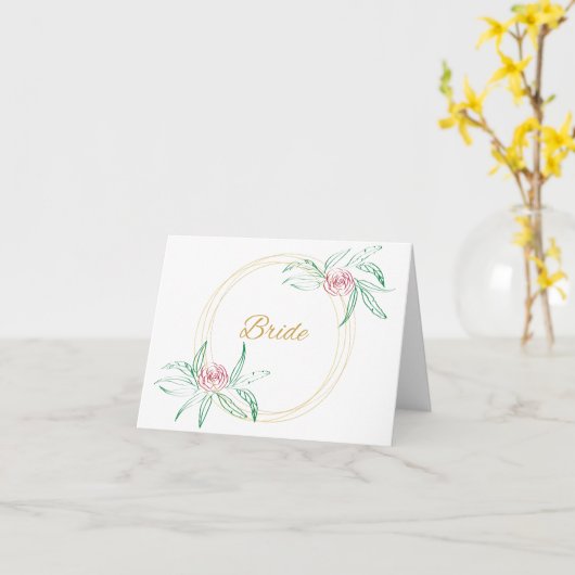 花嫁 カード (黄色い花)