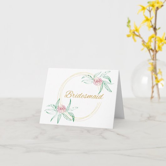 花嫁 カード (黄色い花)