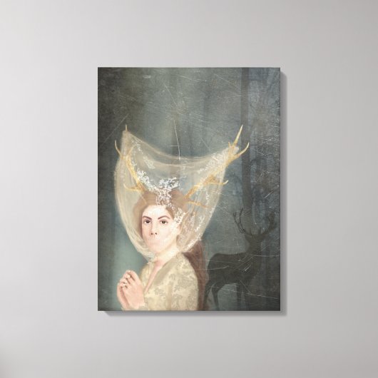 花嫁、ゴシック様式、ダークロマンス、アー素晴らしト キャンバスプリント (正面)